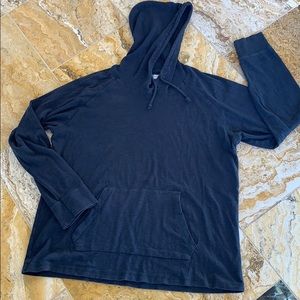 PD&C weathered navy hoodie 100%cotton Large pocket